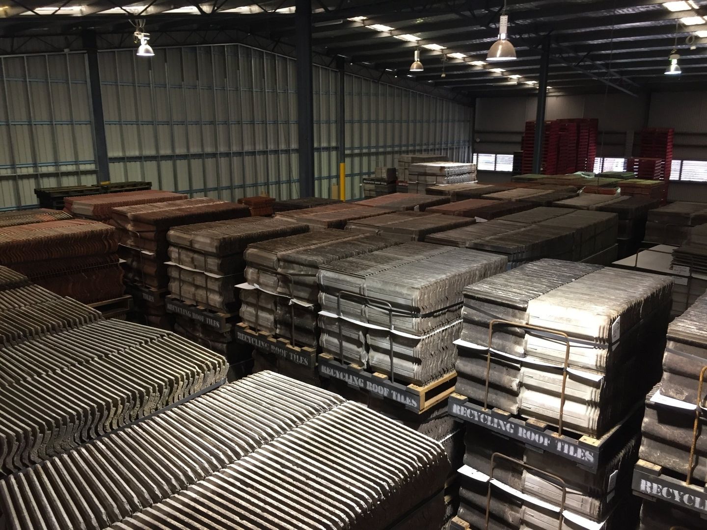 Warehouse full of second hand roof tiles in our Central Coast depot 2 - Recycled Roof Tiles, NSW