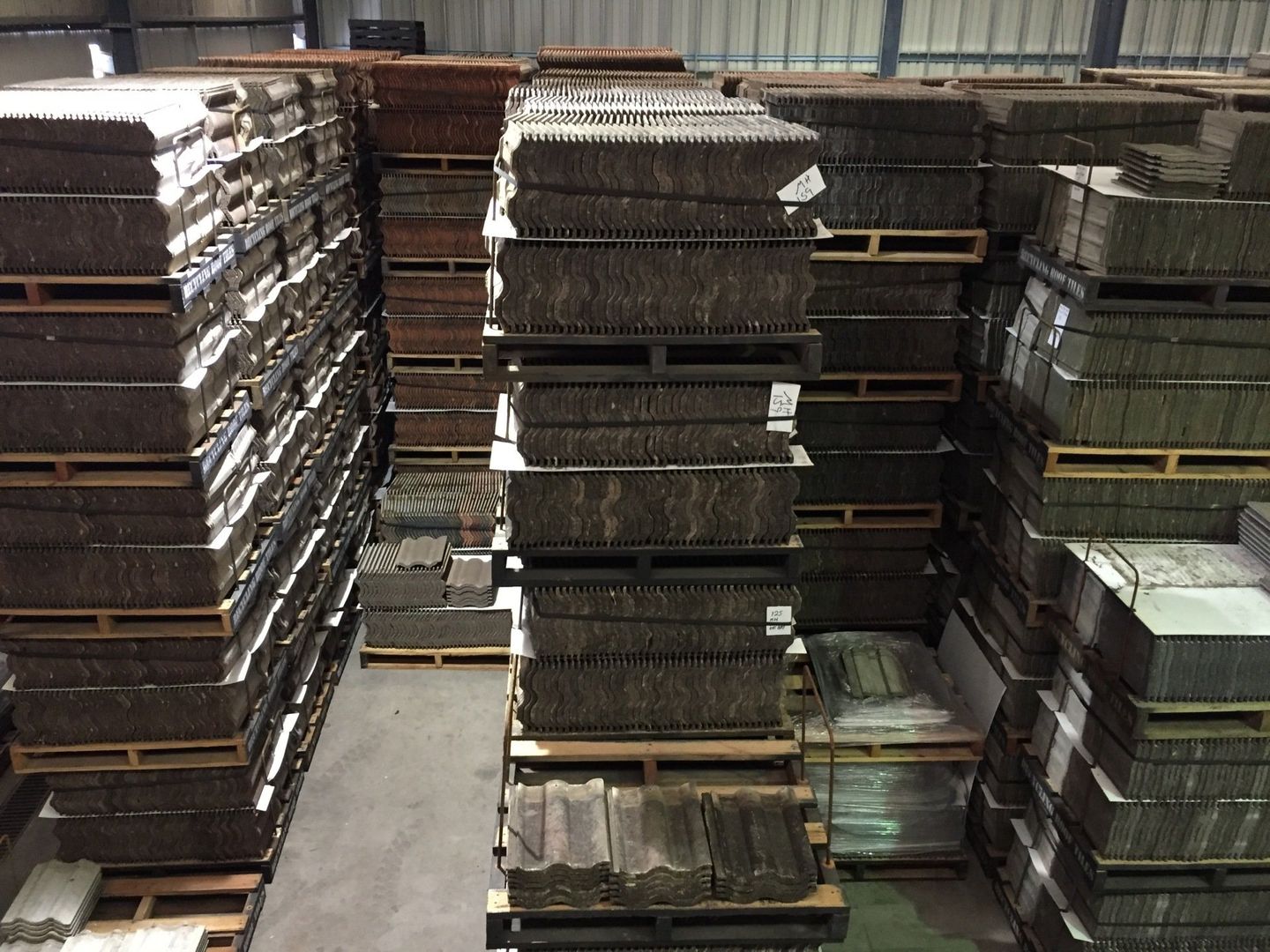 Warehouse full of second hand roof tiles in our Central Coast depot 3 - Recycled Roof Tiles, NSW
