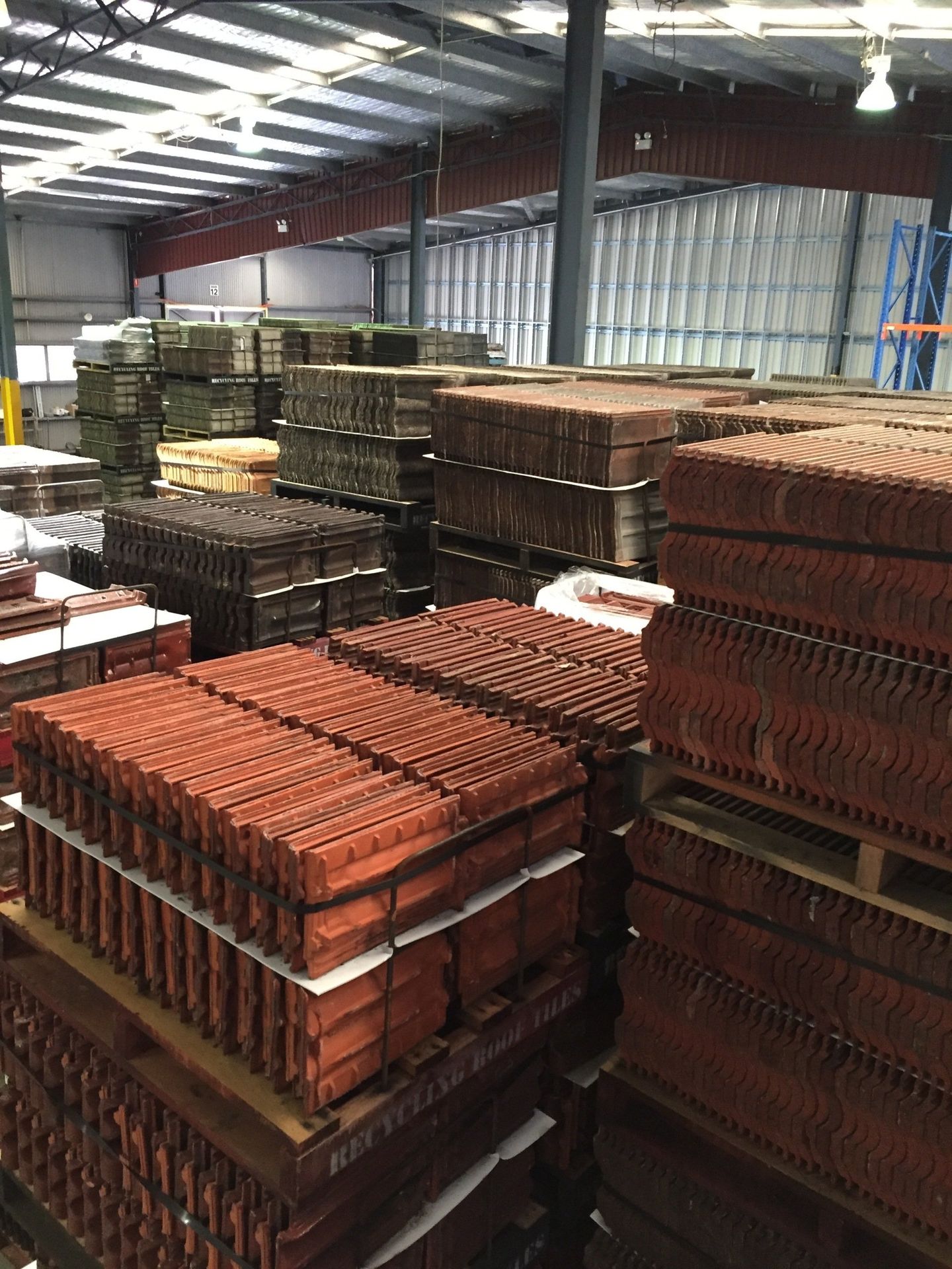 Warehouse full of second hand roof tiles in our Central Coast depot 4 - Recycled Roof Tiles, NSW