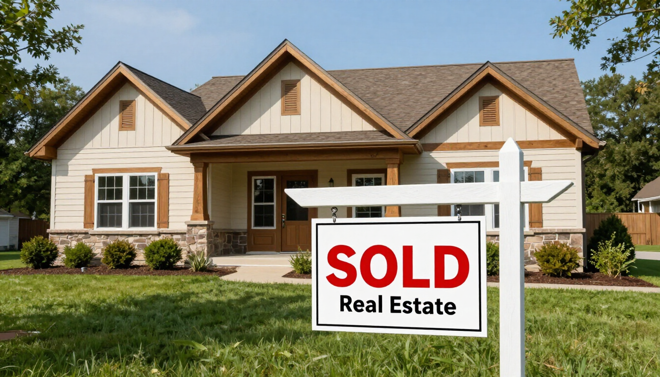 Real estate sold sign