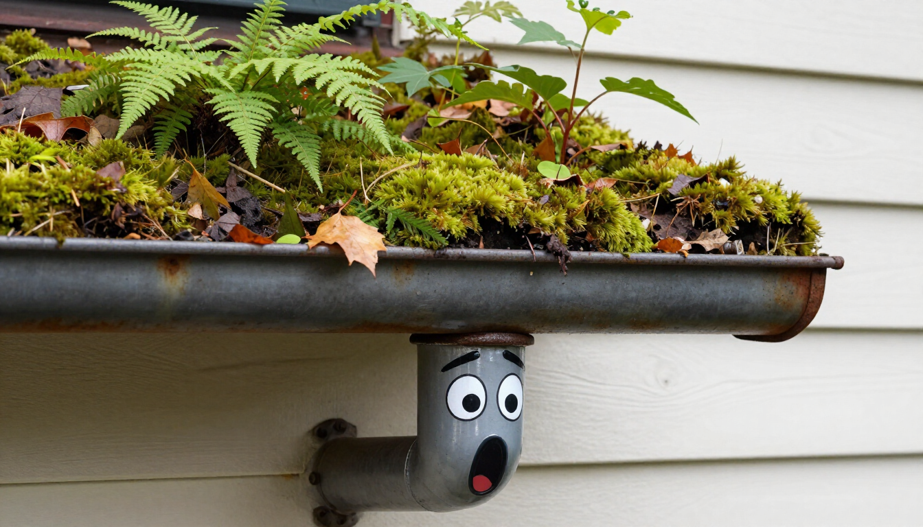 Clogged Gutter Forest