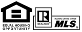 Equal Housing Opportunity, Realtor, and Multiple Listing Service logos in black and white.