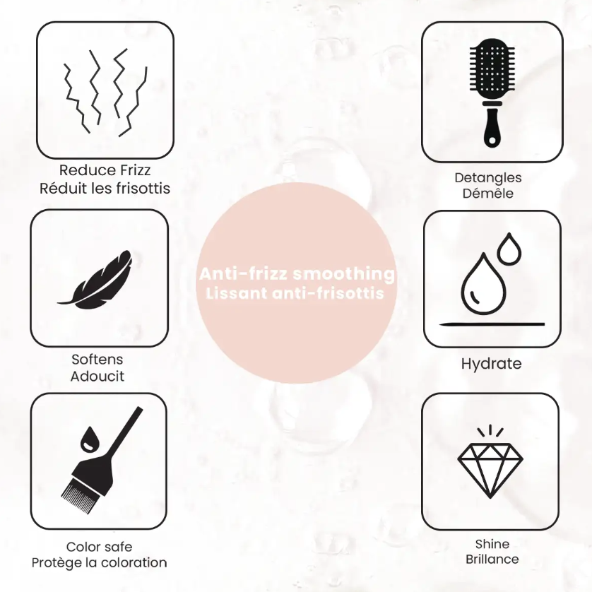 A bottle of OSKA PURE conditioner on a peach background.