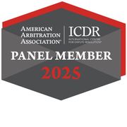 The american arbitration association is a panel member in 2025.