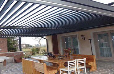 Pergolato con pannelli