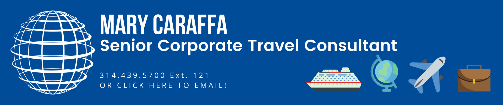 Mary caraffa is a senior corporate travel consultant