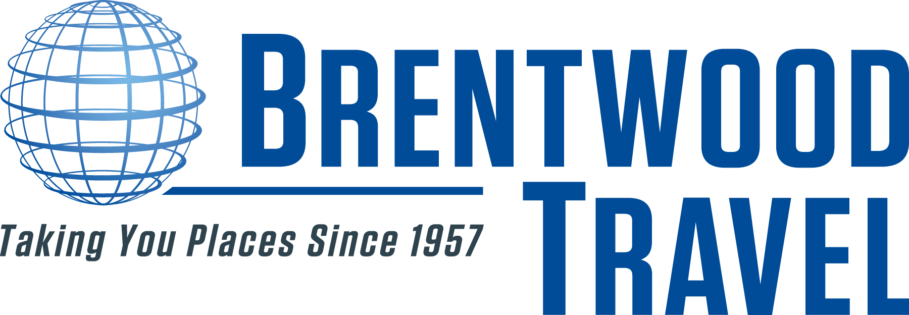 Brentwood travel logo The logo for brentwood travel taking you places since 1967