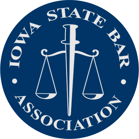 The logo for the iowa state bar association