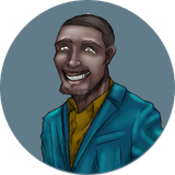 A man in a blue suit is smiling in a circle | Elgin, IL | 'I' in Team Series By IA Business Advisors