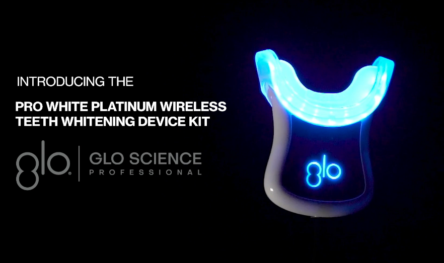 Available NOW from your dentist - GLO Pro White Platinum Wireless Teeth Whitening Device Kit