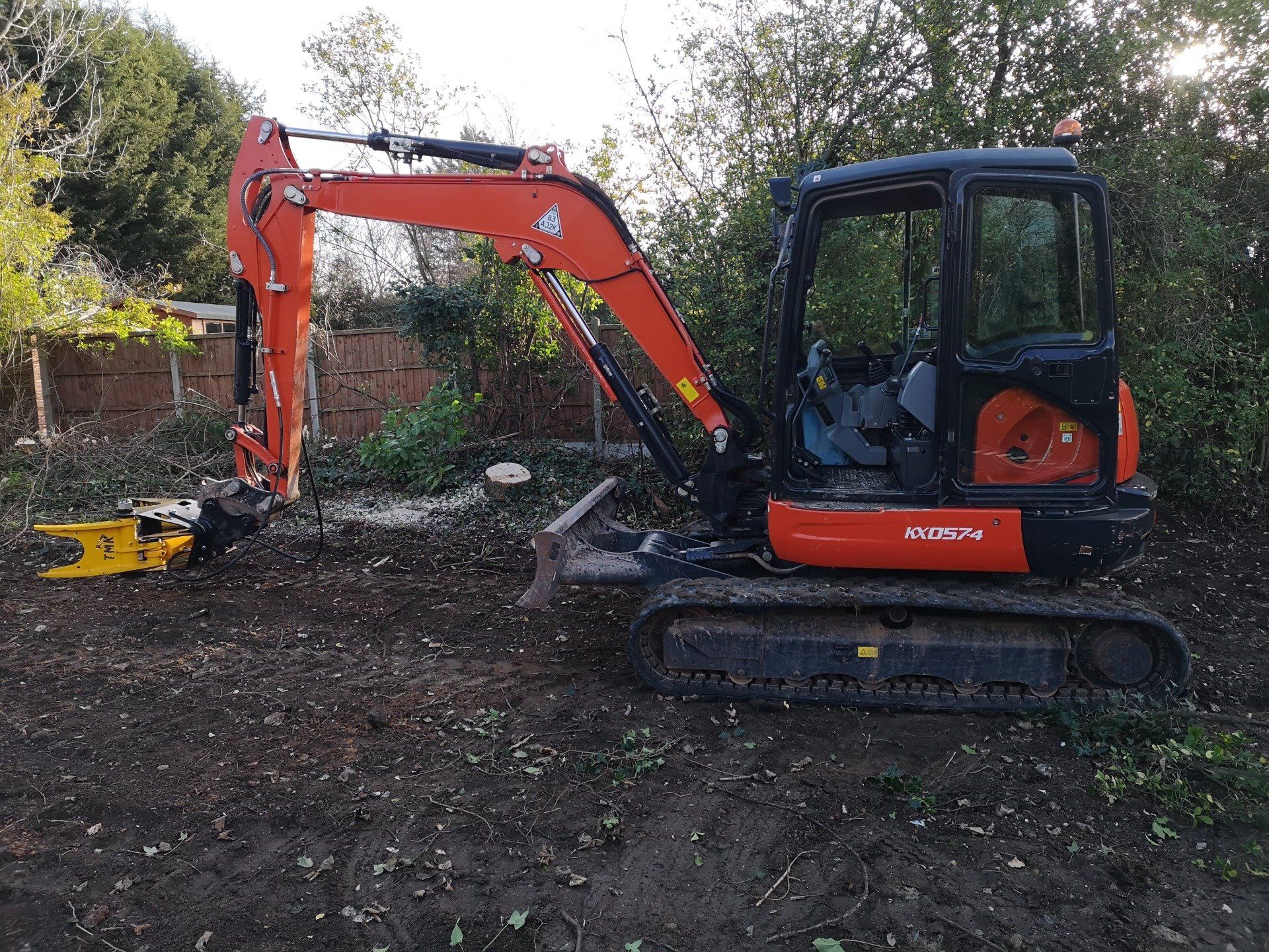 digger on site clearance