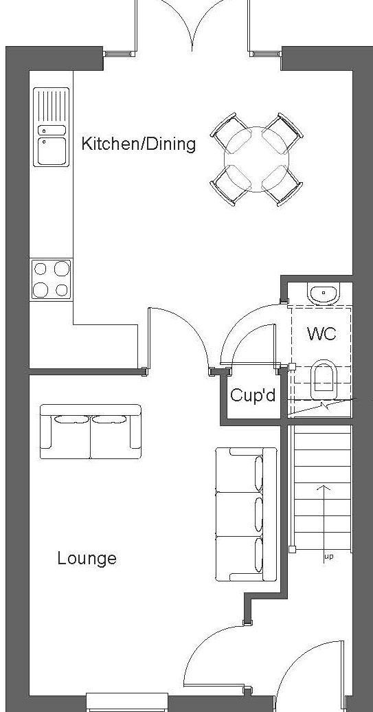 A black and white floor plan of a house