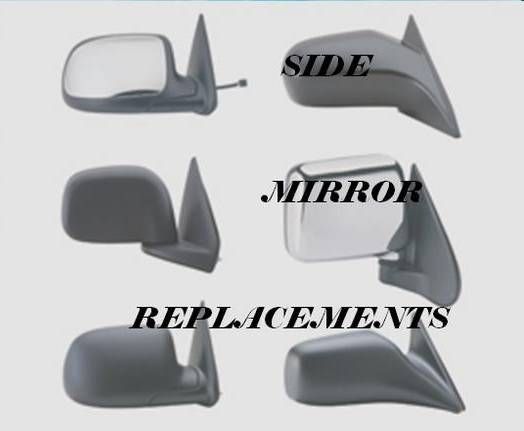 Side mirror replacements are shown on a white background
