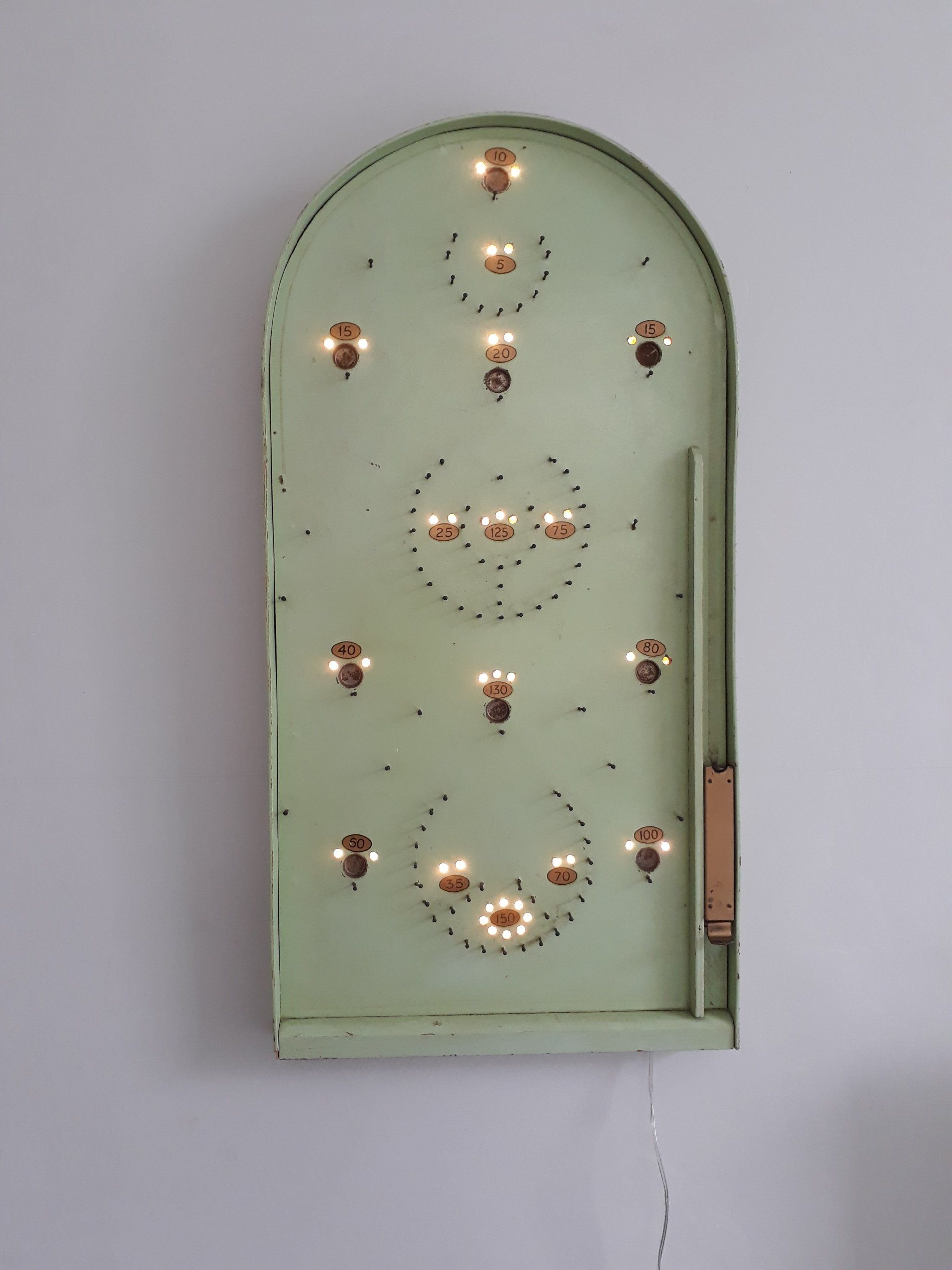bagatelle wall light illuminated decotation wall lamp mint green retro vintage upcycled fairy light