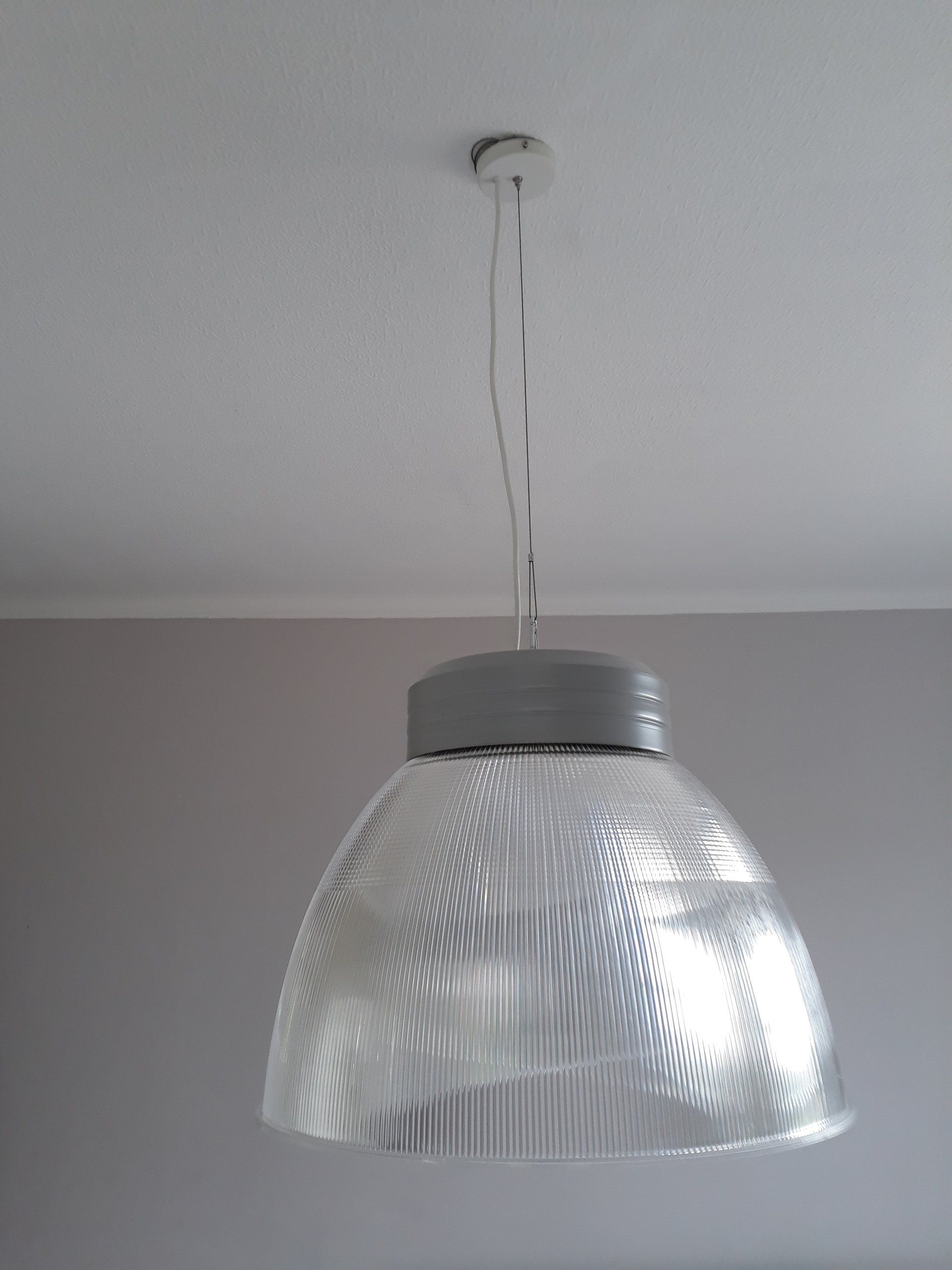 Industrial factory upcycled large pendant light