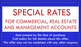 Blue and white coupon: