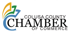 The logo for the colusa county chamber of commerce