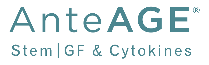 The logo for anteage stem gf & cytokines