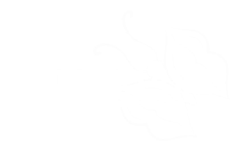 Omorphia Aesthetics Logo with lips and a butterfly
