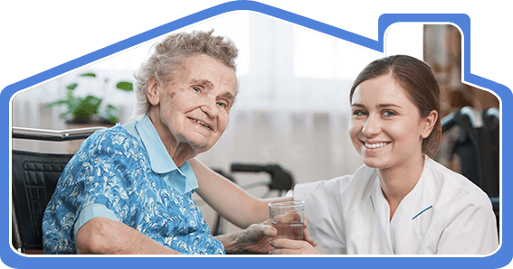 south coast home health care nurse caring for an elderly person