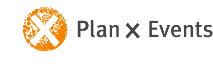 A logo for a company called plan x events