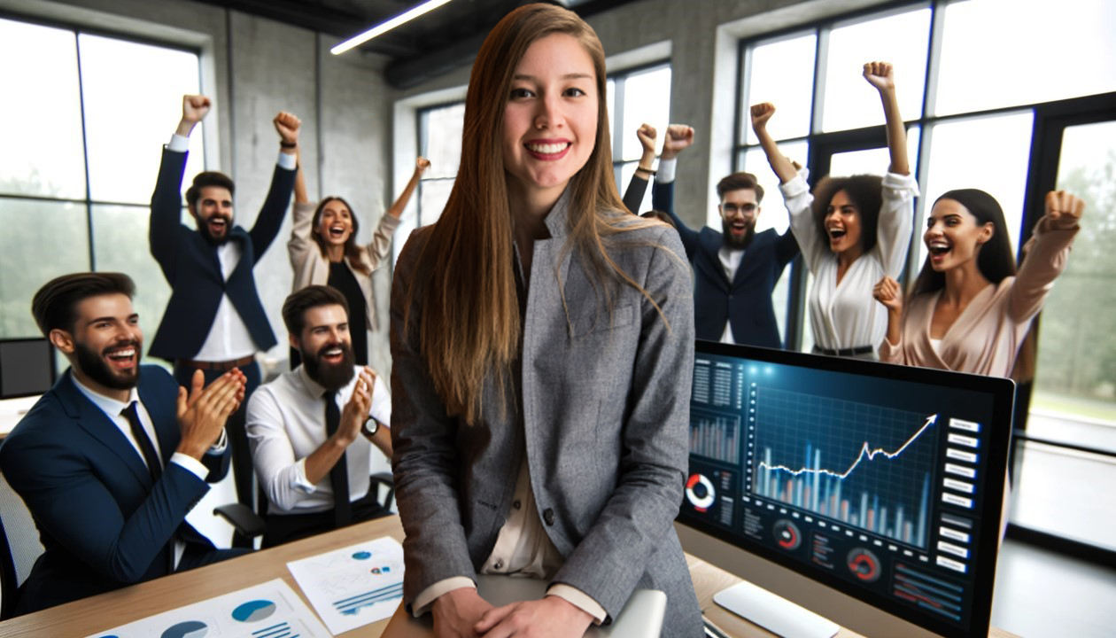 verkoopster levert topprestatie