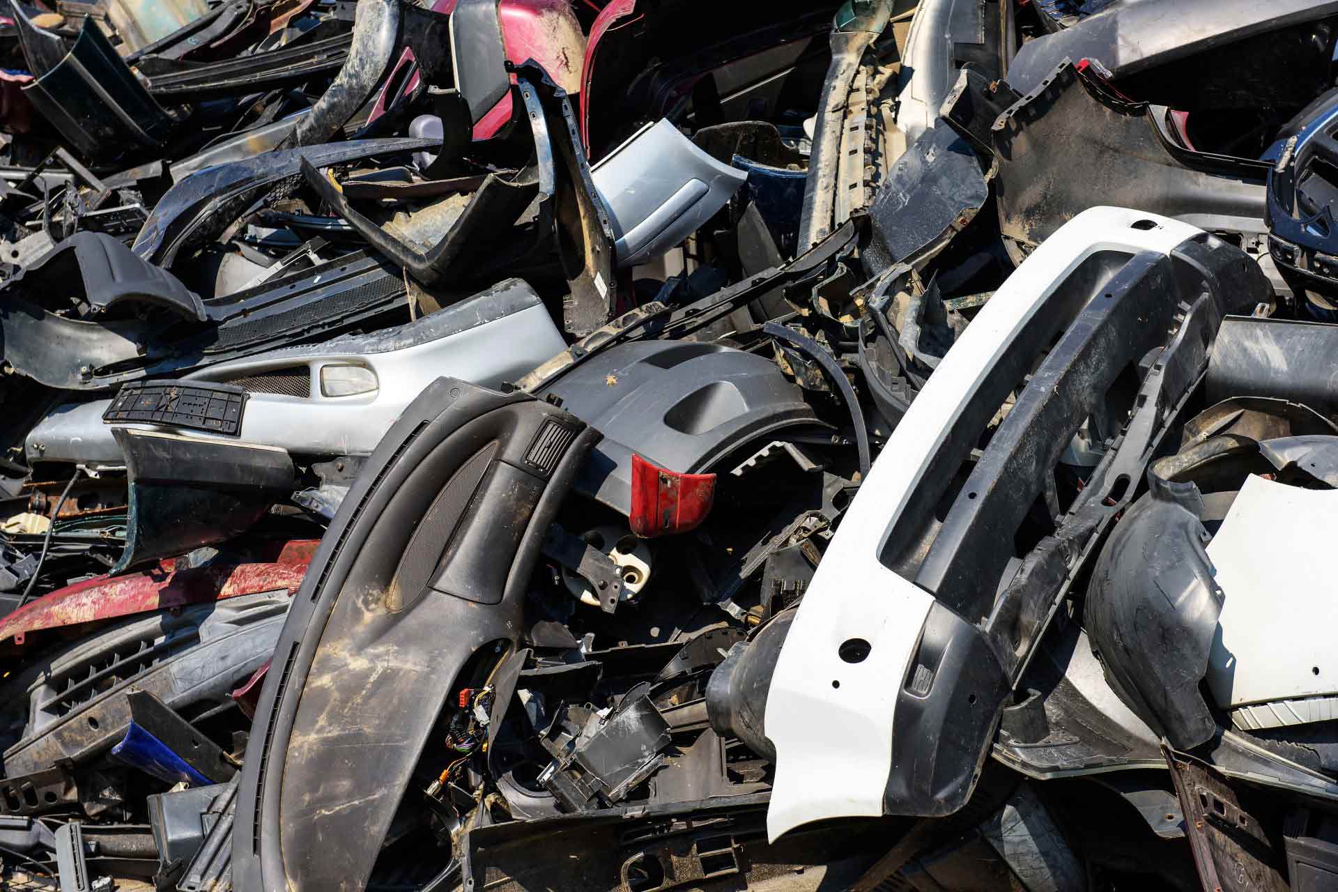 A Pile of Car Parts Including Bumpers — Murwillumbah Motor Wreckers in South Murwillumbah, NSW