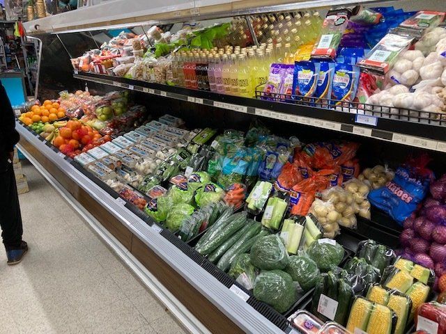 Fresh Fruits And Vegetables On Grocery Shelf — Pigglys Supermarket, Takeaway & Bottle Shop in The Gap, NT
