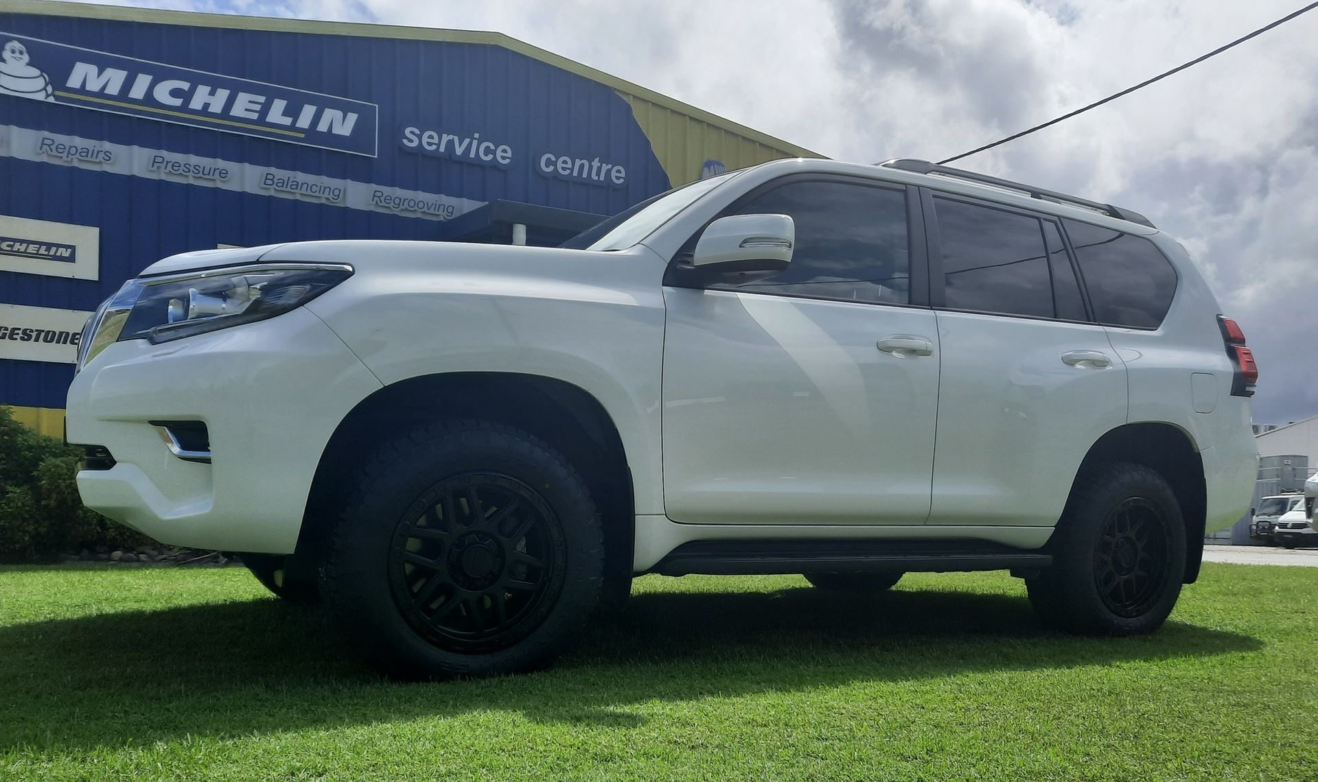White Truck Parked Outside A Shop— Clarence Valley Tyre Centre in South Grafton, NSW