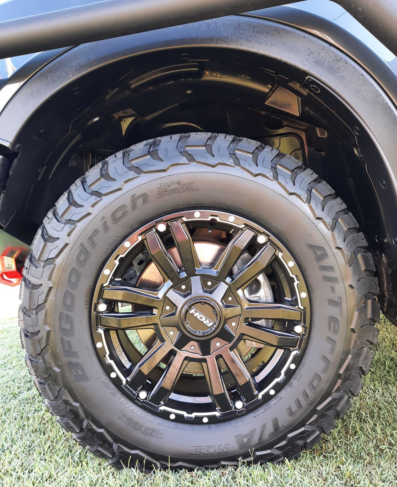 A close-up of a BFGoodrich tyre on a vehicle — Clarence Valley Tyre Centre in South Grafton, NSW