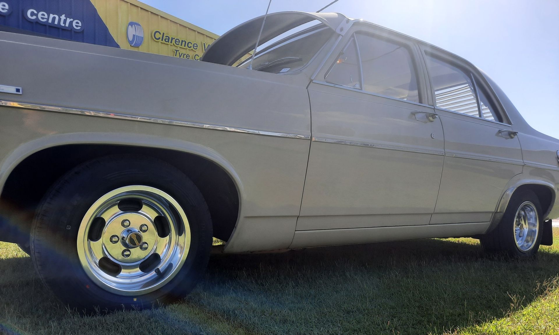 Grey Car Parked Outside A Shop— Clarence Valley Tyre Centre in South Grafton, NSW