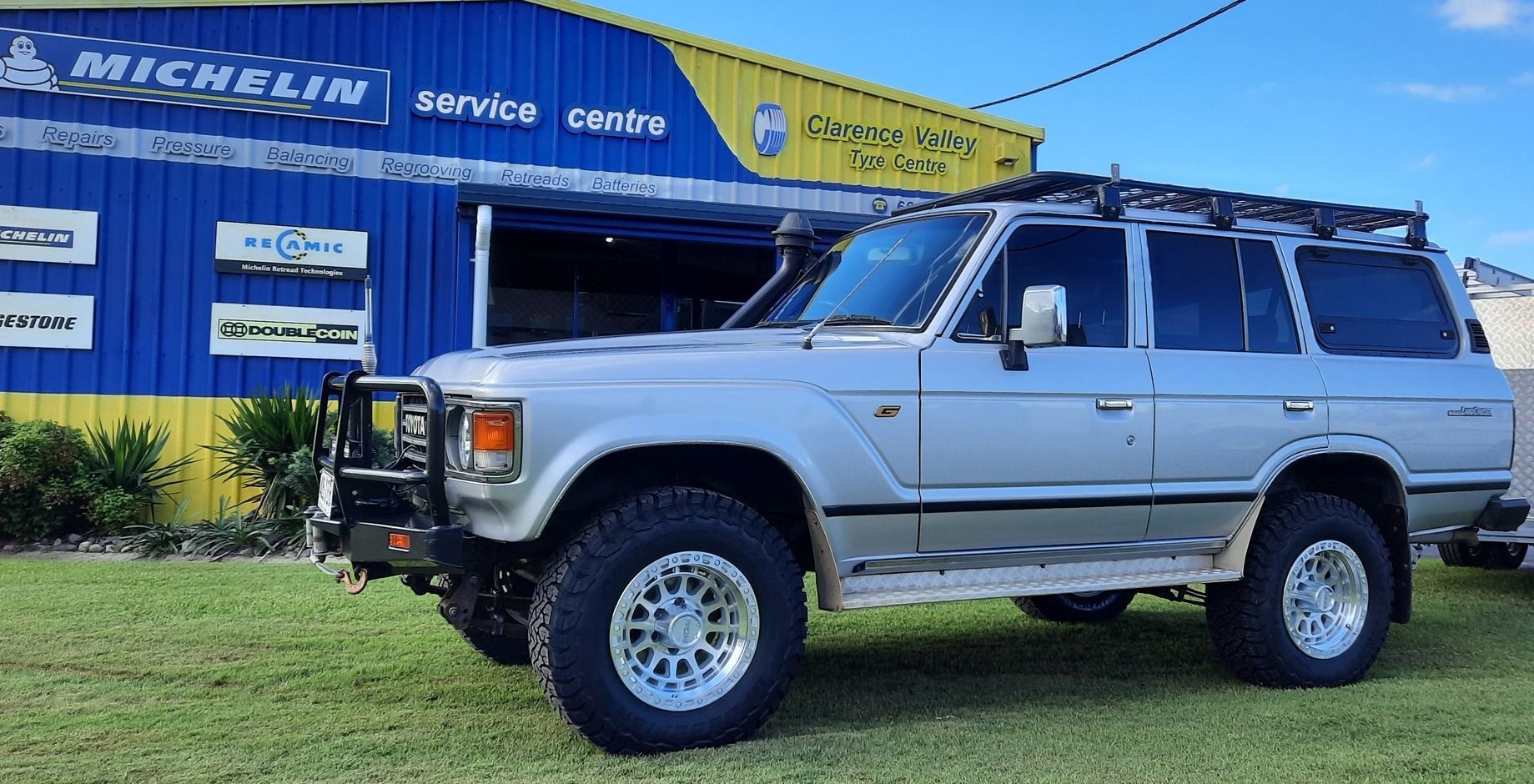 Grey Truck Parked Outside A Shop— Clarence Valley Tyre Centre in South Grafton, NSW