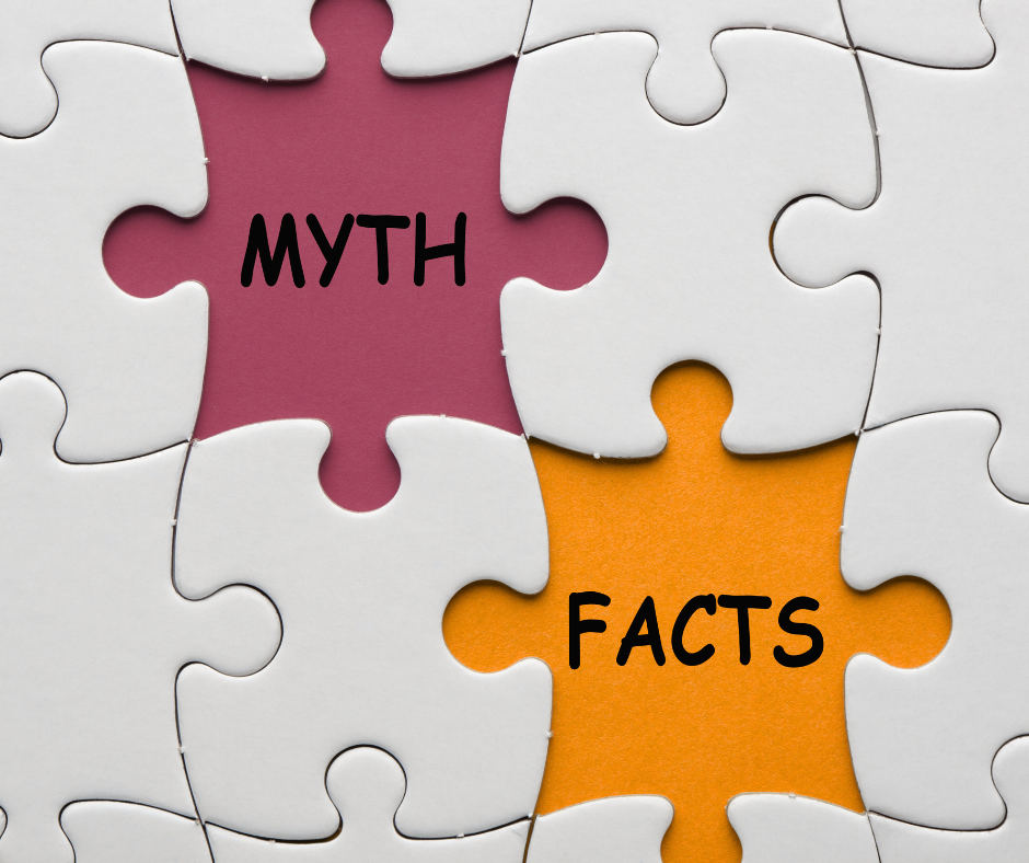 graphic showing puzzle pieces, depicting the difficulty in knowing myth from fact