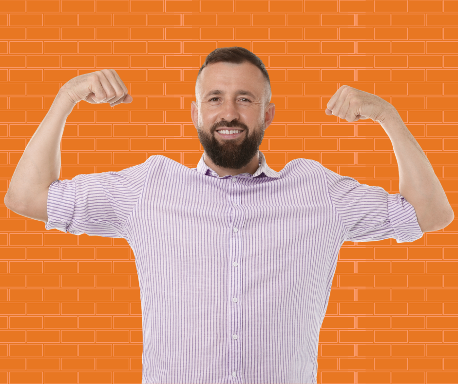 picture of man flexing his muscles