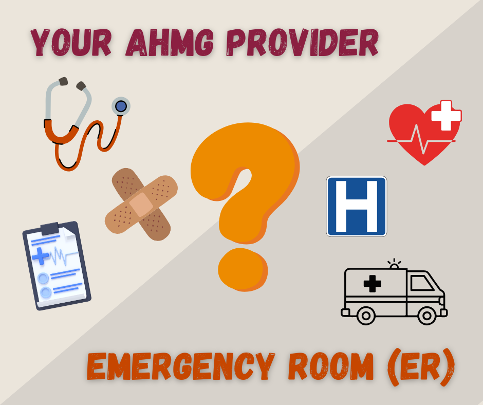  Diagram reflecting graphics for primary care provider vs emergency room