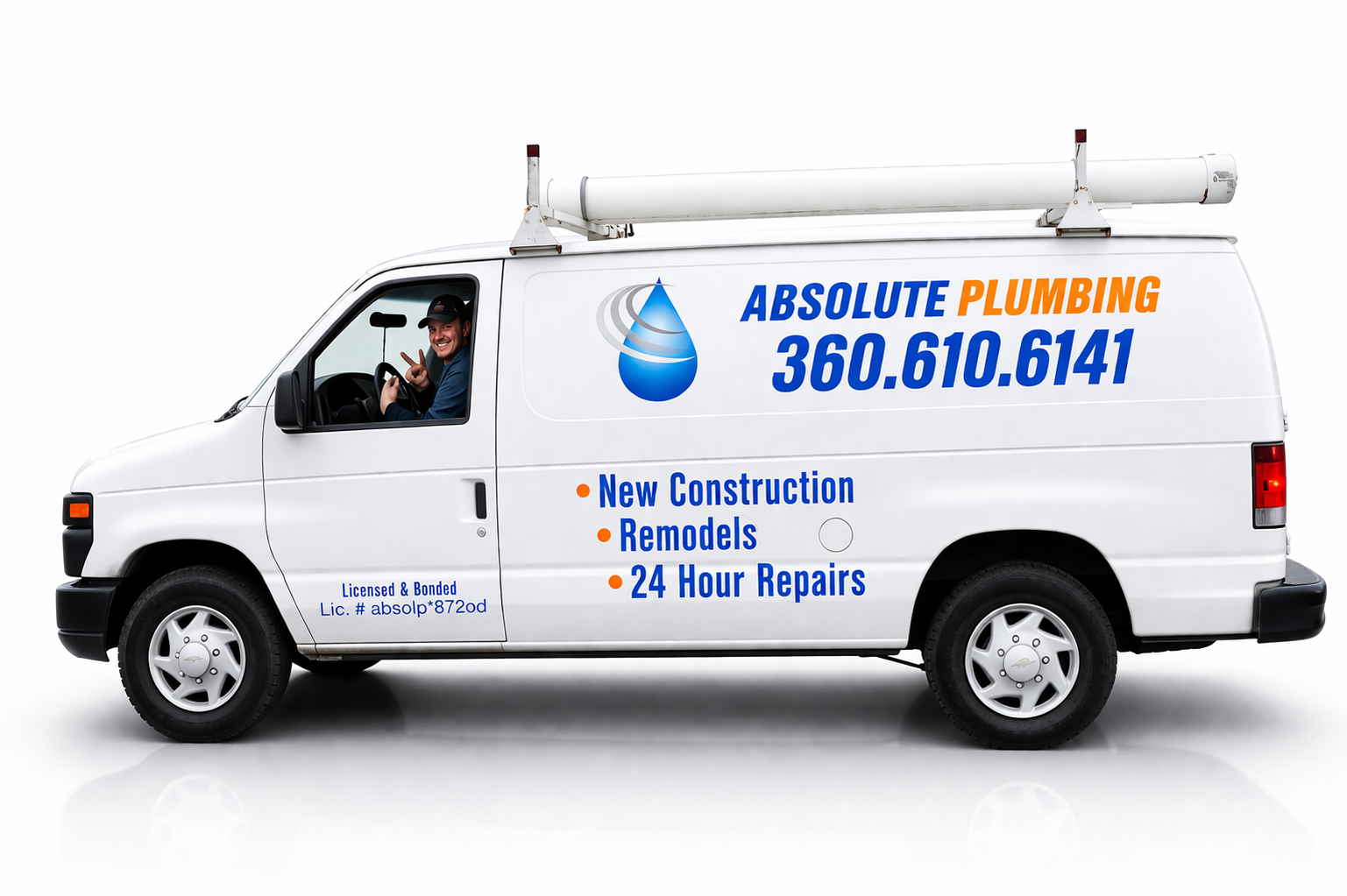 Absolute Plumbing Truck — Mount Vernon, WA — Absolute Plumbing
