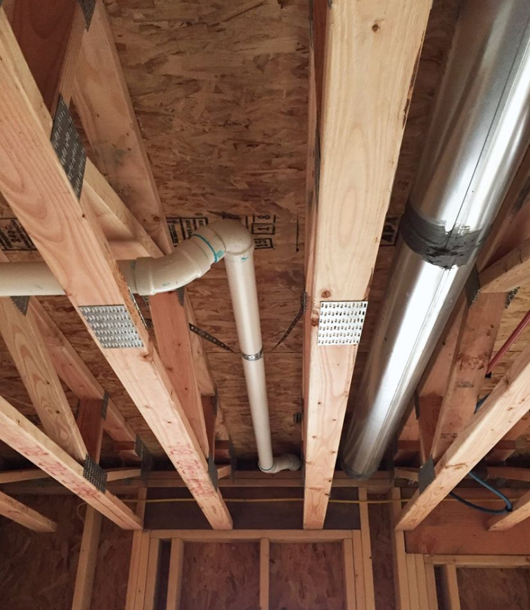 Pipes in Ceiling — Mount Vernon, WA — Absolute Plumbing