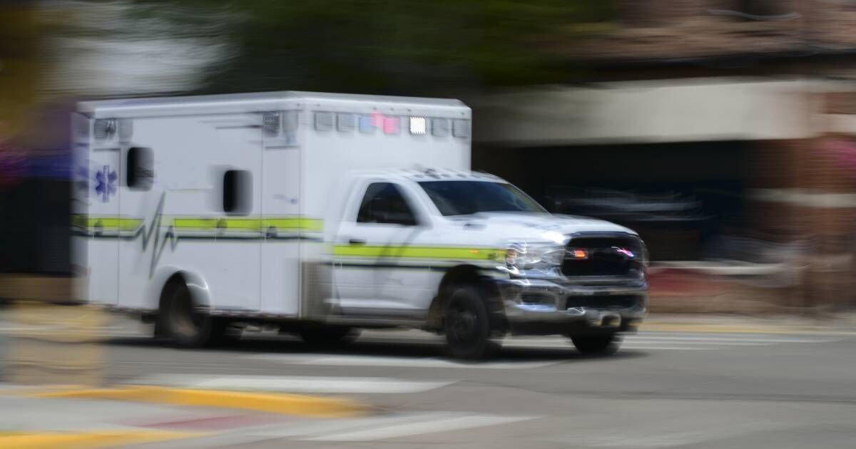 Sunrise Hospital. Stock photo of an ambulance. They do not have to take you to your hospital of choice. Beware.