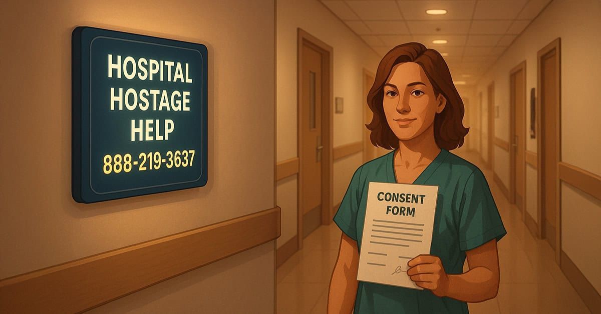 Sunrise Hospital. Call Hospital Hostage Hotline for help.