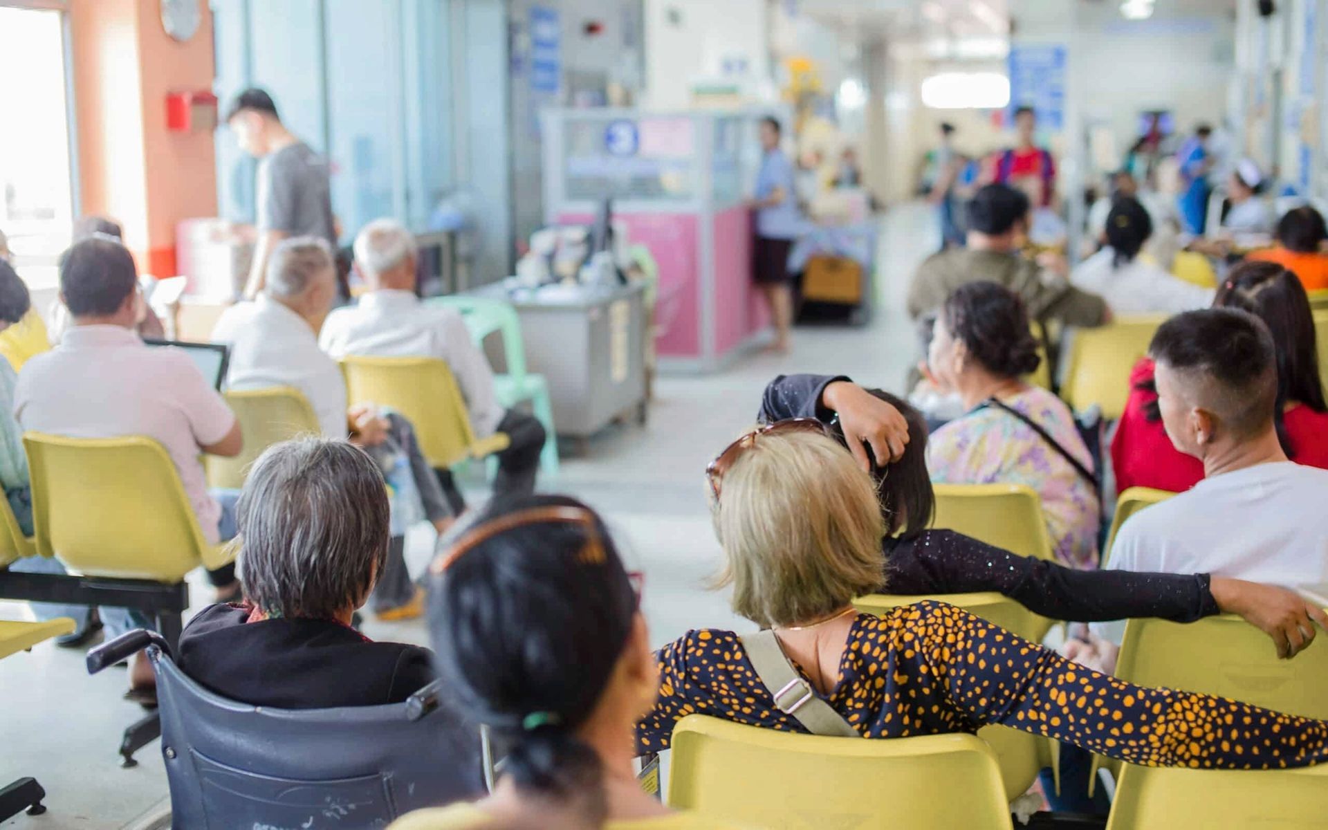 Sunrise Hospital Vegas, Patient-141, stock photo showing people waiting for a long time in the Emergency Room