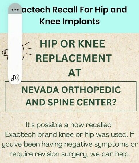 Nevada Orthopedic and Spine is known for using defective, recalled implants Nevada Orthopedic and Spine is known for using defective, recalled implants