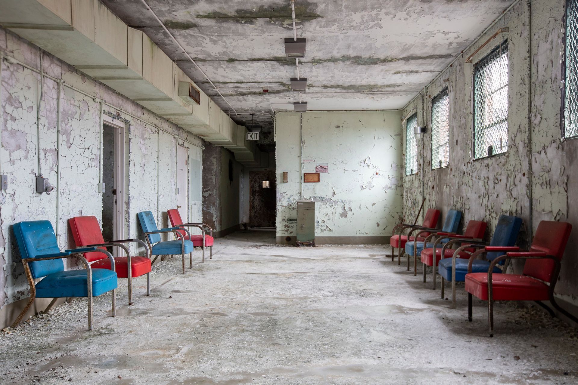 Sunrise Hospital story. This is a stock photo of a creepy, abandoned hospital waiting room.