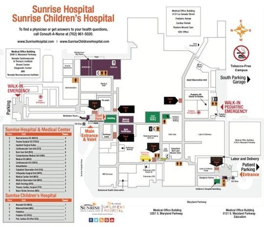 Sunrise Hospital_campus map Sunrise Hospital_campus map