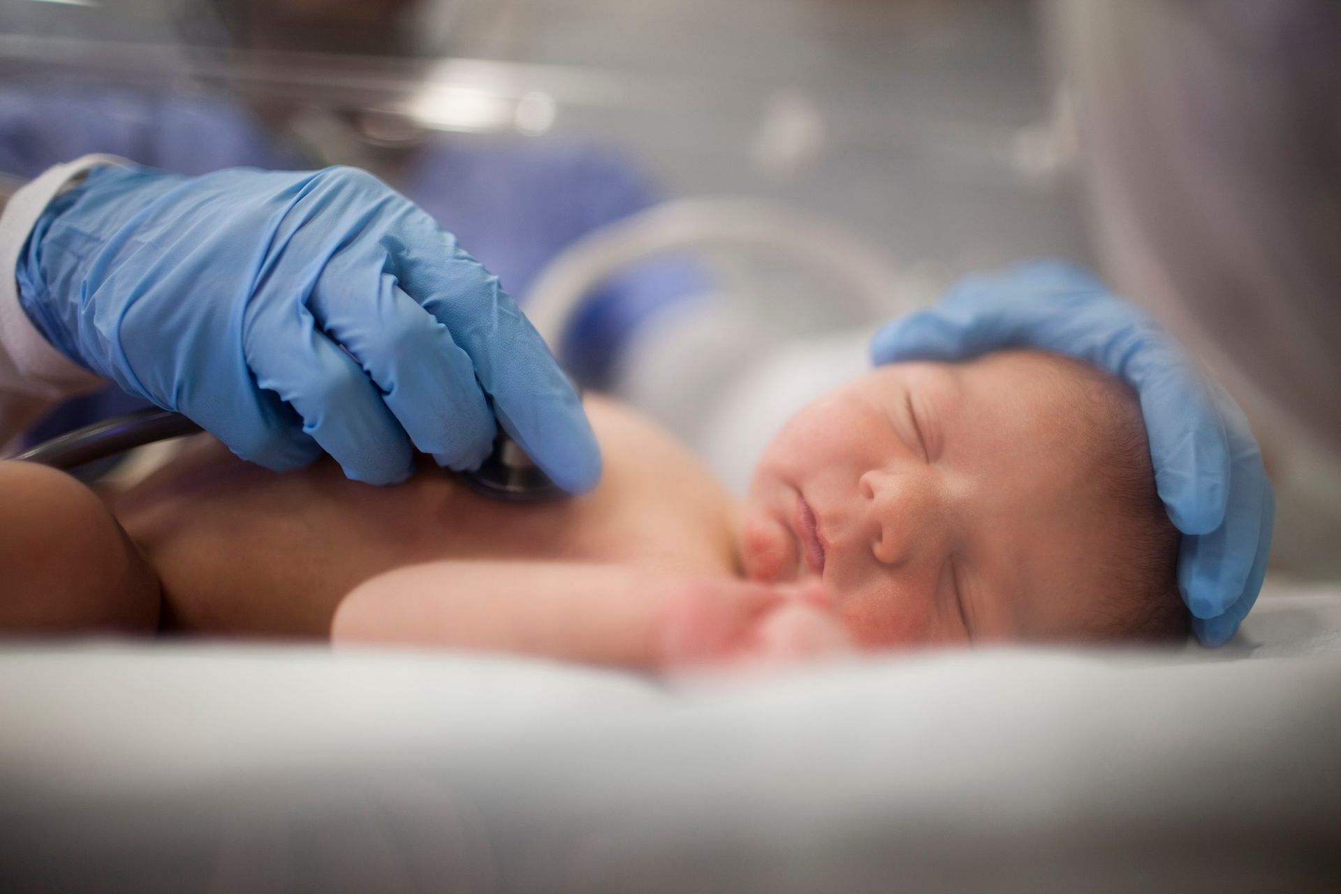 Sunrise Hospital. Patient-13, stock photo of baby in the Neonatal Intensive Care Unit_NICU