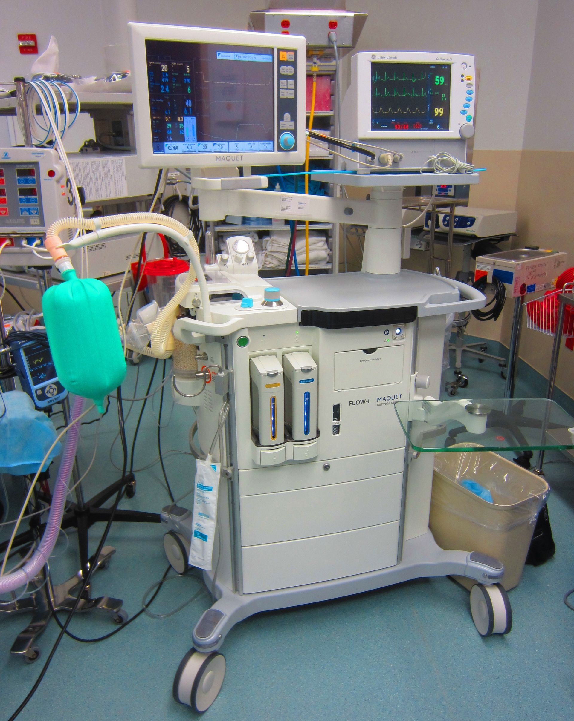 Sunrise Hospital. Patient-7, stock photo of an anesthesia machine