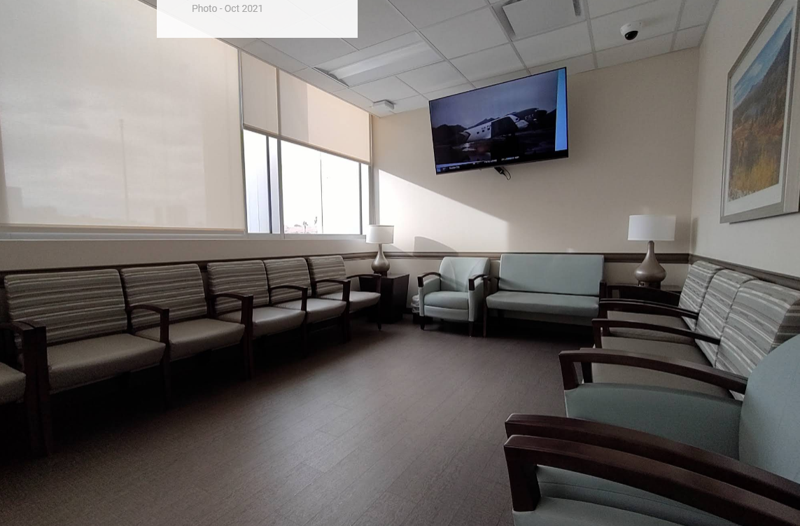 Sunrise Hospital, waiting area, picture posted October 2021