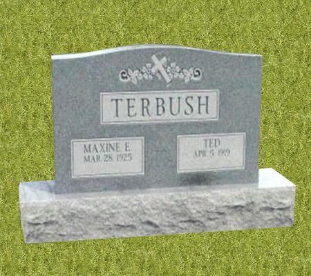 A gravestone with the name terbush on it