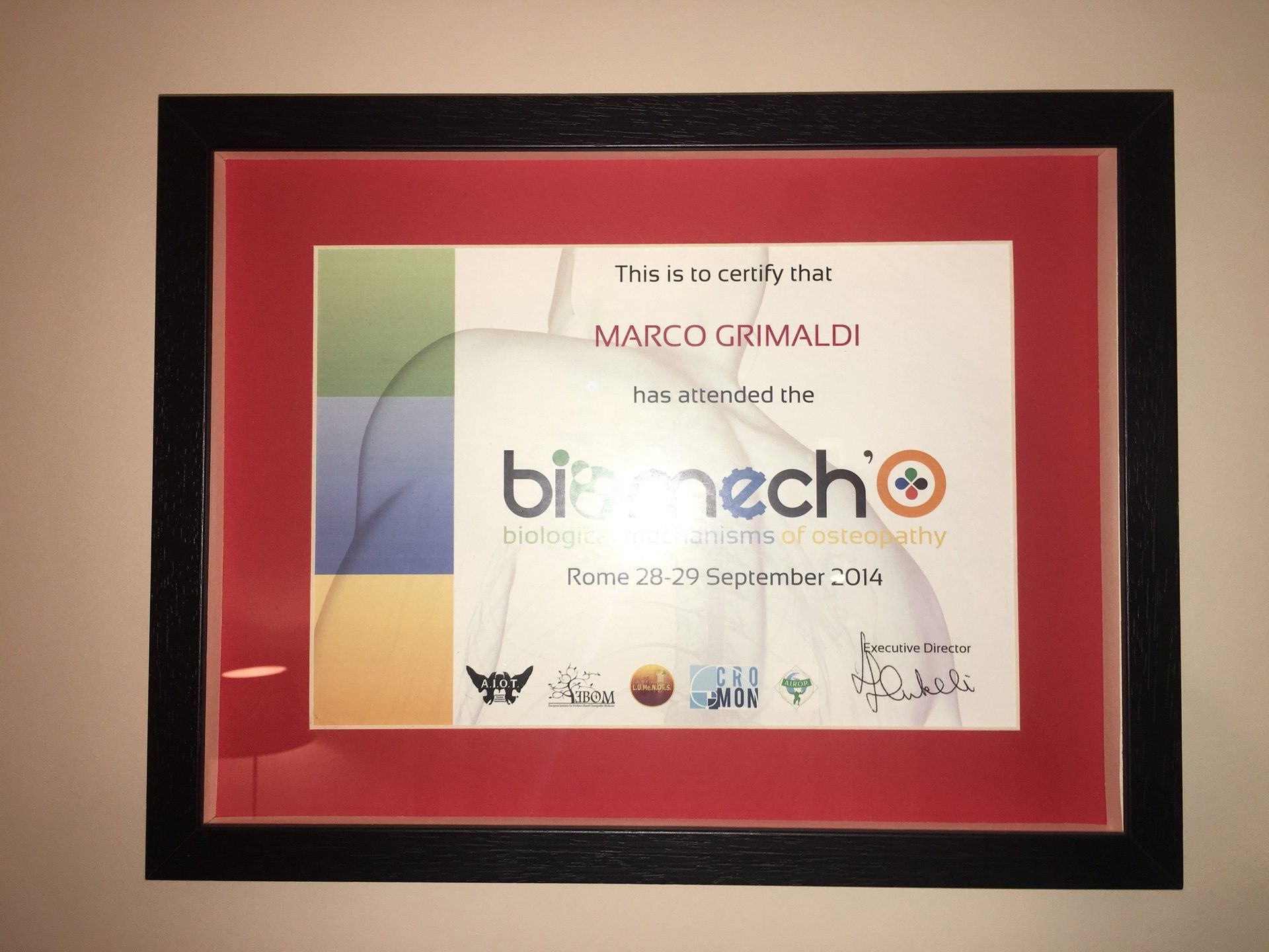 Certificati da osteopata