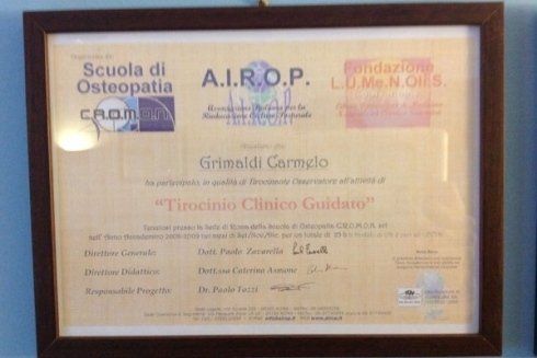 Certificati da osteopata