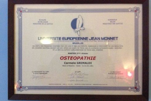 Certificati da osteopata